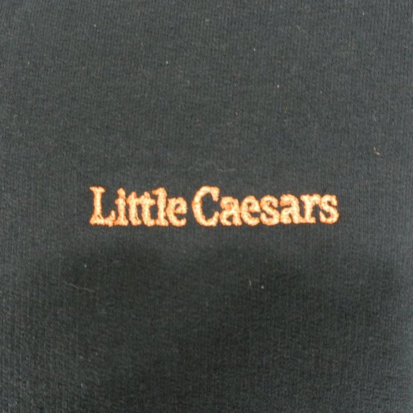 LITTLE CAESARS Pizza Black Sweatshrit Employee Uniform Shirt Size S Small - Picture 3 of 8